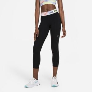 Nike Pro Black and Multicolor Tight Fit Leggings